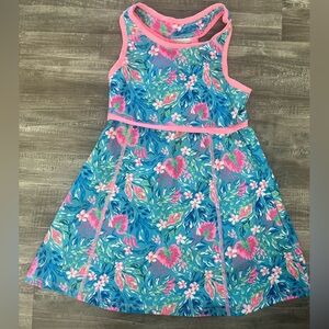4T Tommy Bahama girls active dress - Blue and Pink Floral